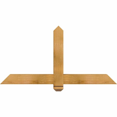 Ekena Millwork Eugene Rough Sawn Timber Gable Bracket, Western Red Cedar, 48"W x 24"H x 4"D x 4"F, 12/12 Pitch GBW048X24X0404EUG00RWR